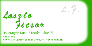 laszlo ficsor business card